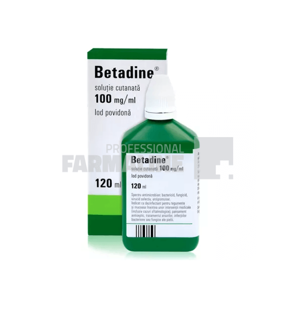 Betadine Solutie Cutanata 100mg Ml 120 Ml La Pret Mic Pfarma Ro