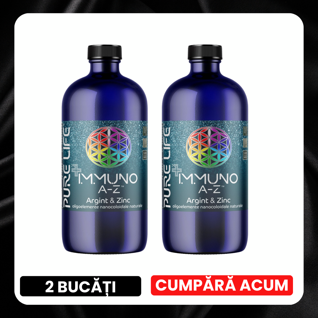 BLACK FRIDAY -  IMMUNO A-Z™ Argint și Zinc 35 ppm 480 ml cu măsură gradată, edera.ro