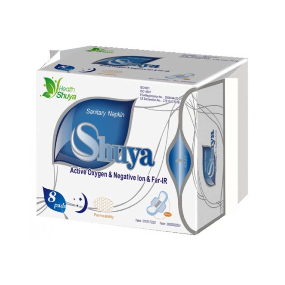 Igienă intimă  - Absorbante Health Shuya de Noapte 8 bucăți/pachet, edera.ro