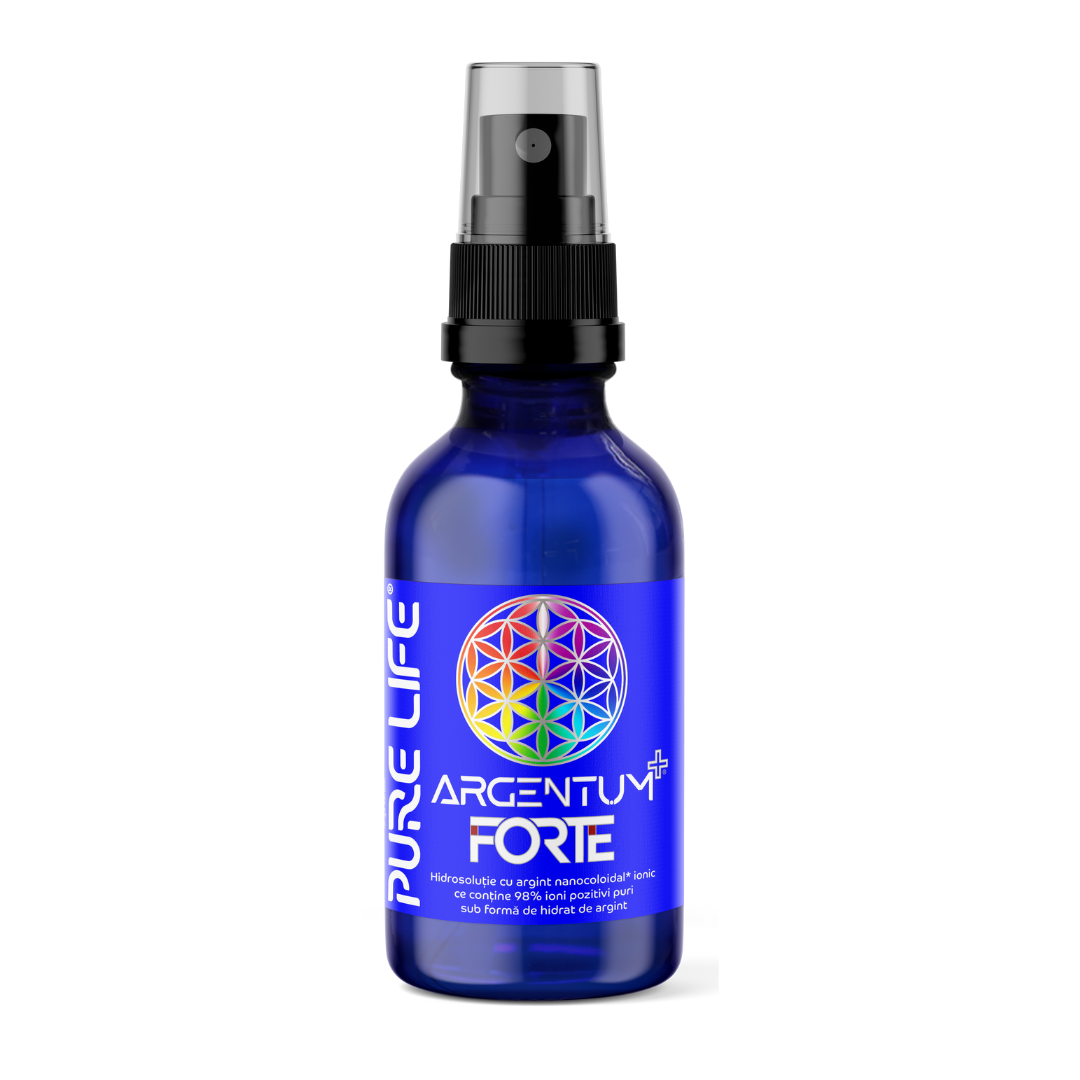 Adulți - ARGENTUM+® FORTE 25ppm 60 ml cu pulverizator , edera.ro