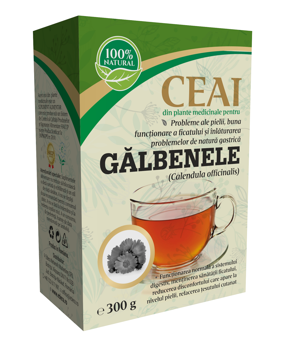 Ceaiuri Simple - Ceai de Gălbenele (Calendula officinalis) 300 gr., edera.ro