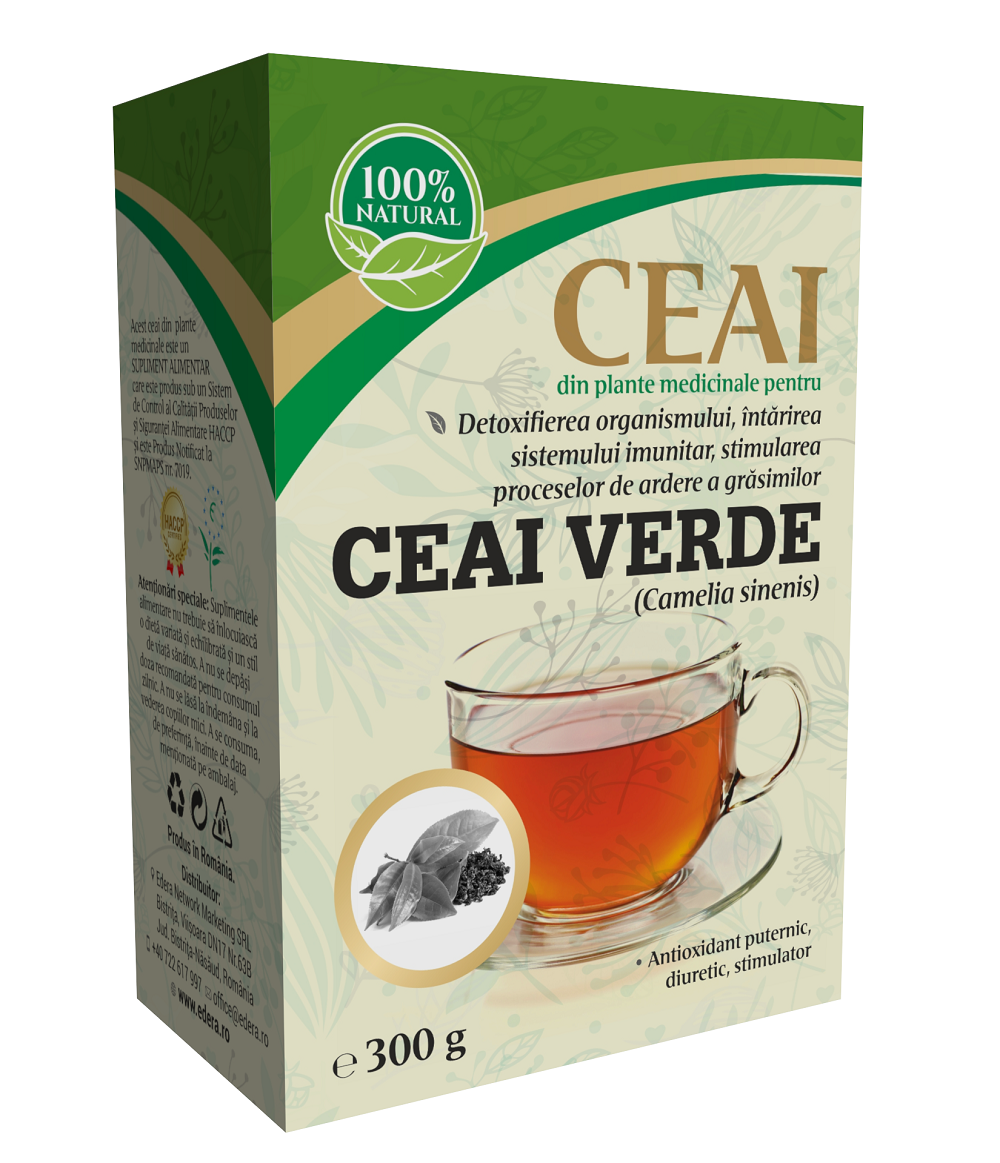 Detoxifiere  - Ceai Verde (Camelia sinenis) 300 gr., edera.ro