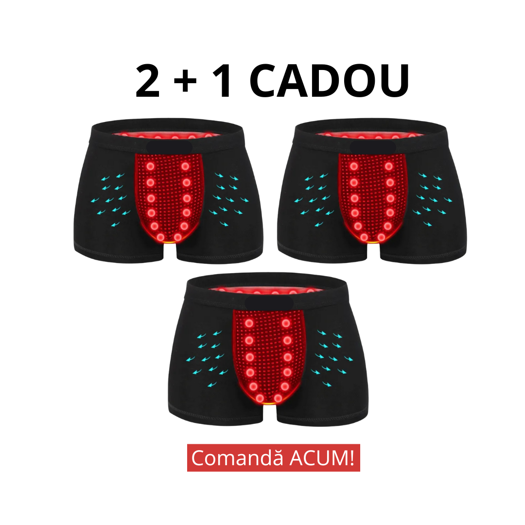 NOUTĂȚI - Chiloți bărbați cu turmalină și magneți – pachet promo 2+1 gratuit, edera.ro