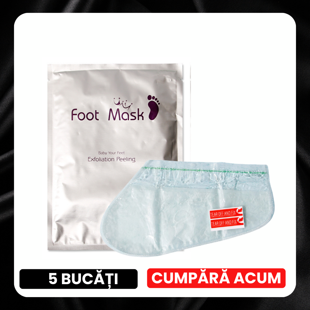 BLACK FRIDAY - Mască exfoliantă pentru picioare "Foot Mask" 5 bucăți, edera.ro