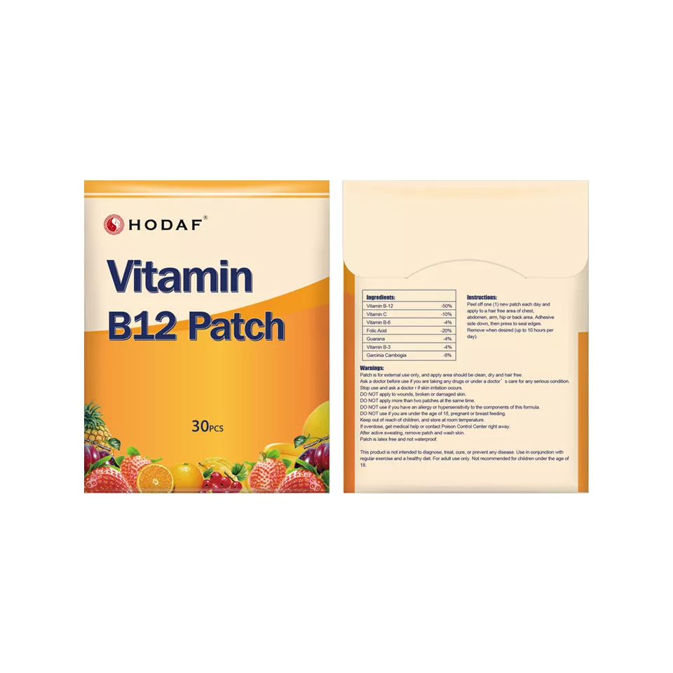 Suplimente naturale și vitamine - Health Patch ultrasubțiri B12, 3x3 cm 30 bucăți , edera.ro