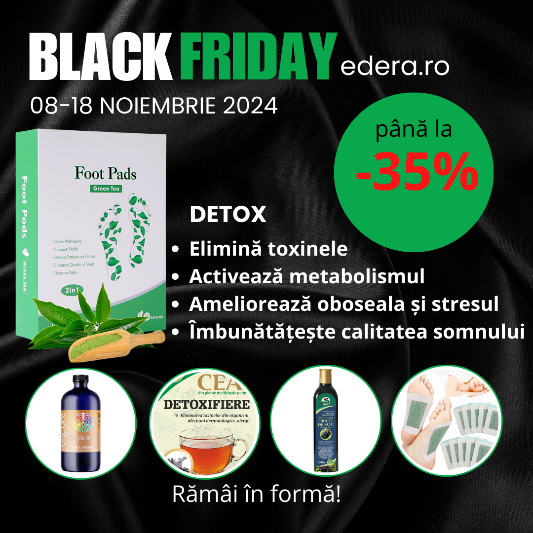 BLACK FRIDAY - Plasturi Detoxifiere Green Tea 6 cutii, edera.ro