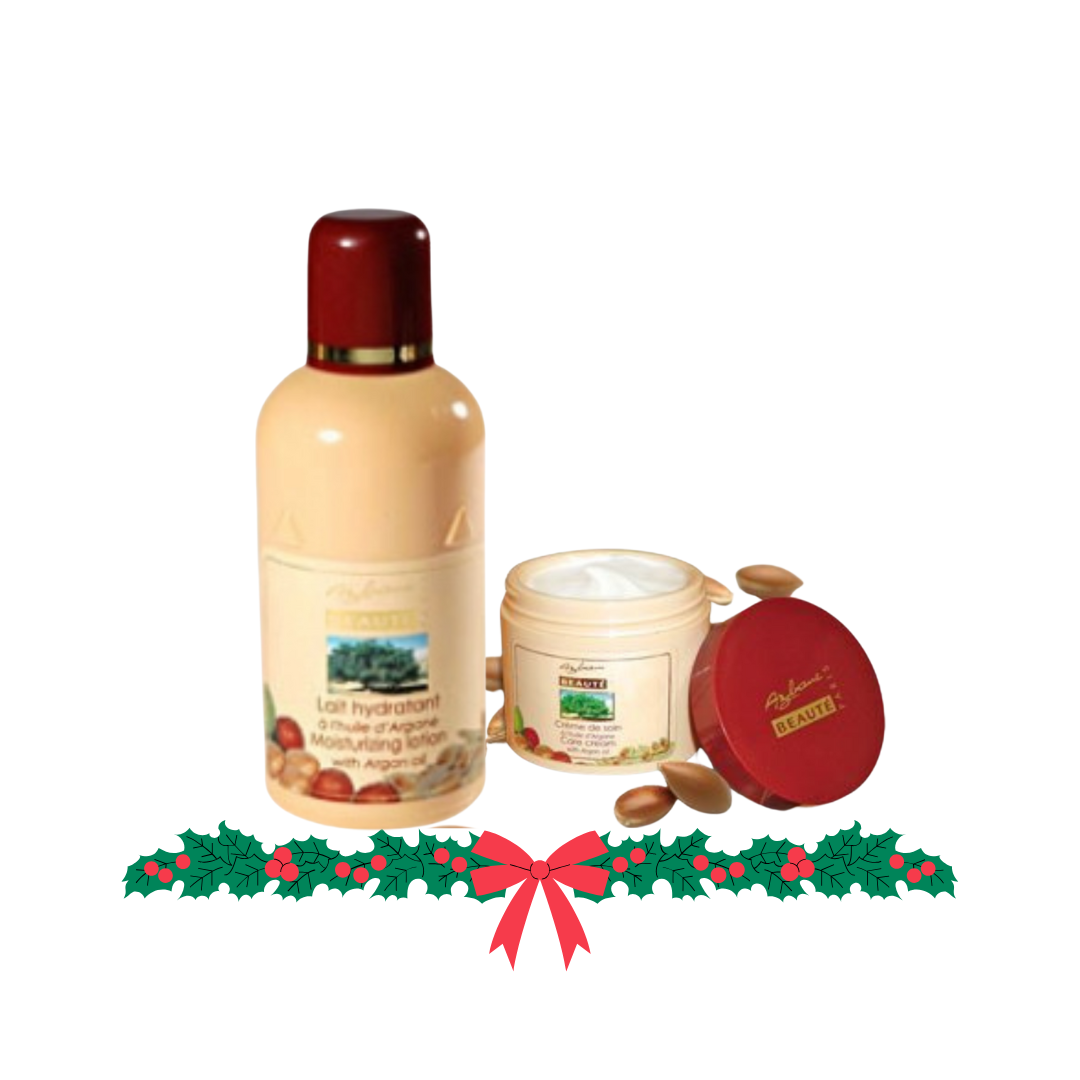 CADOURI - Set Argan – Cremă hidratantă + Lapte de corp cu ulei de argan, edera.ro