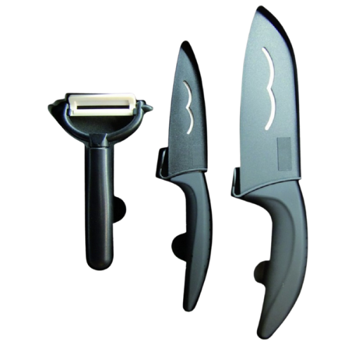 Bucătărie - Set cuțite ceramice + curățitor ceramic Irisana, 3 piese, edera.ro