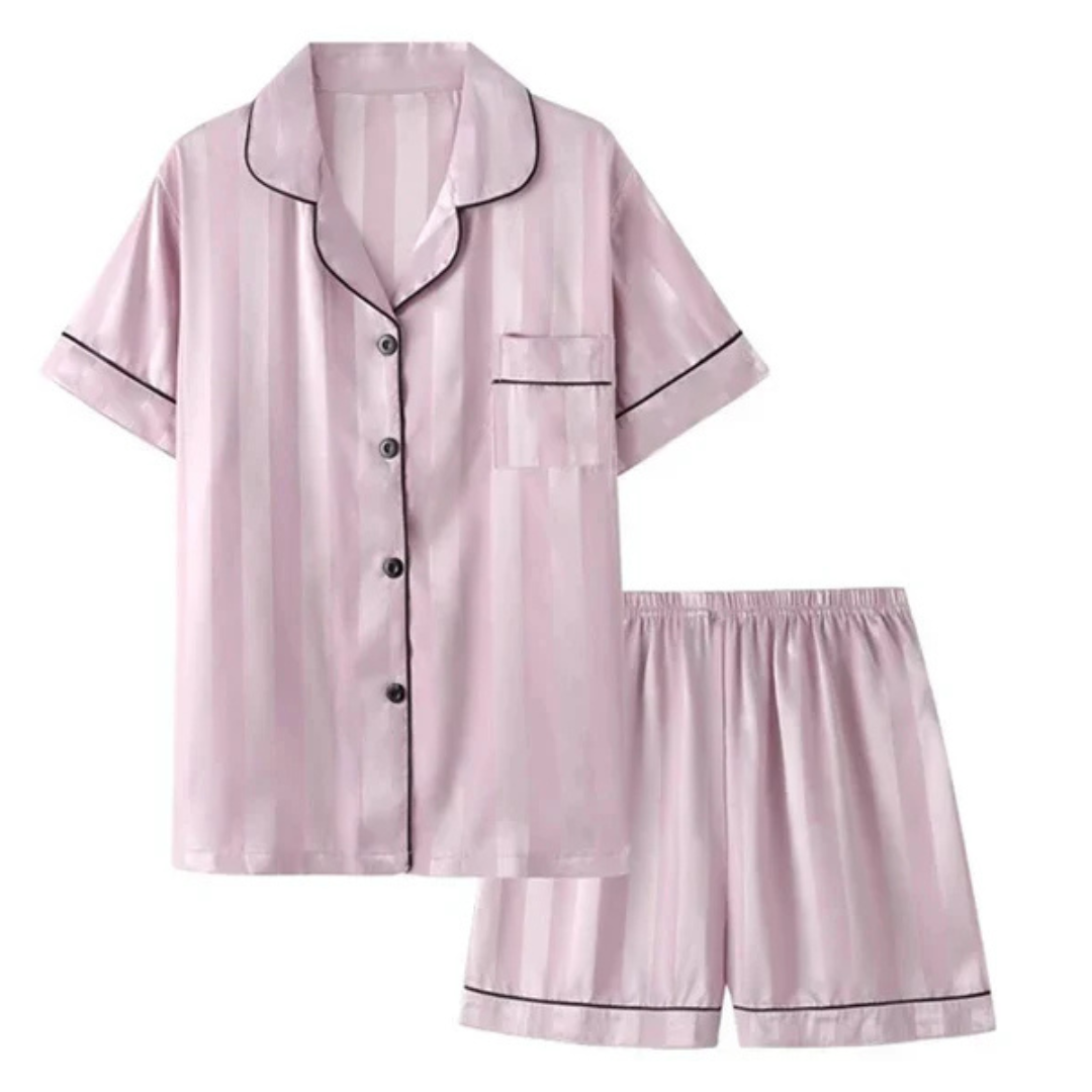 Lenjerie - Set pijama scurtă din satin, edera.ro