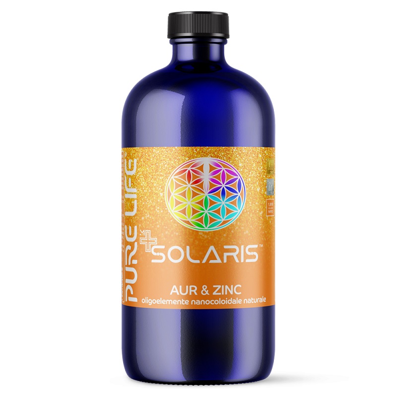 Mixuri Minerale Nanocoloidale - SOLARIS™ Aur şi Zinc 35ppm 240 ml , edera.ro