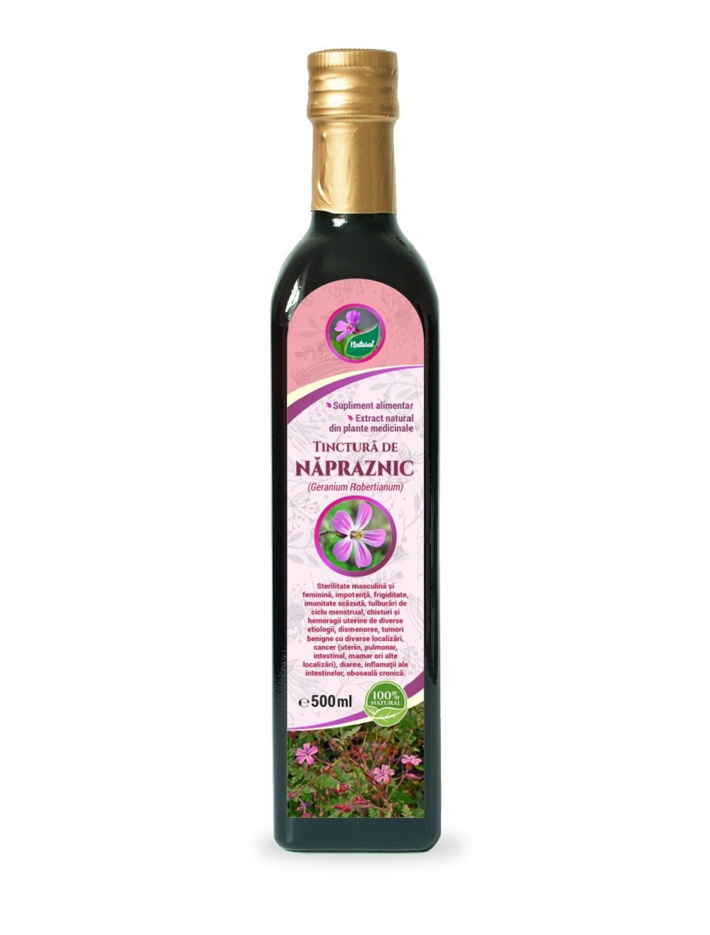 Tincturi  - Tinctură de Năpraznic (Geranium Robertianum) 500 ml, edera.ro