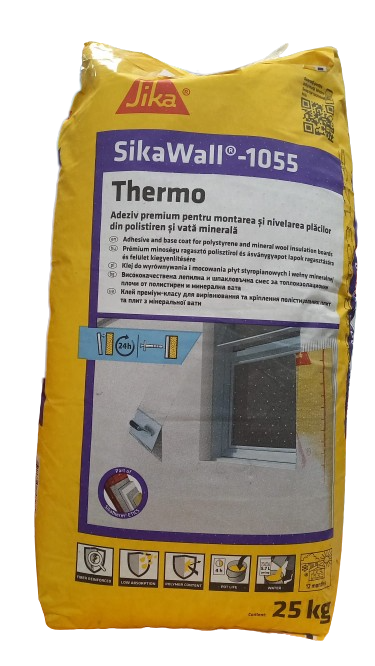 Adeziv pentru polistiren expandat si vata bazaltica SIKA WALL THERMO 25 KG