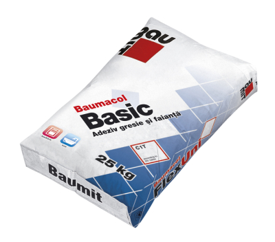 Baumit Baumacol Basic adeziv pentru gresie si faianta , la interior gri, 25 kg