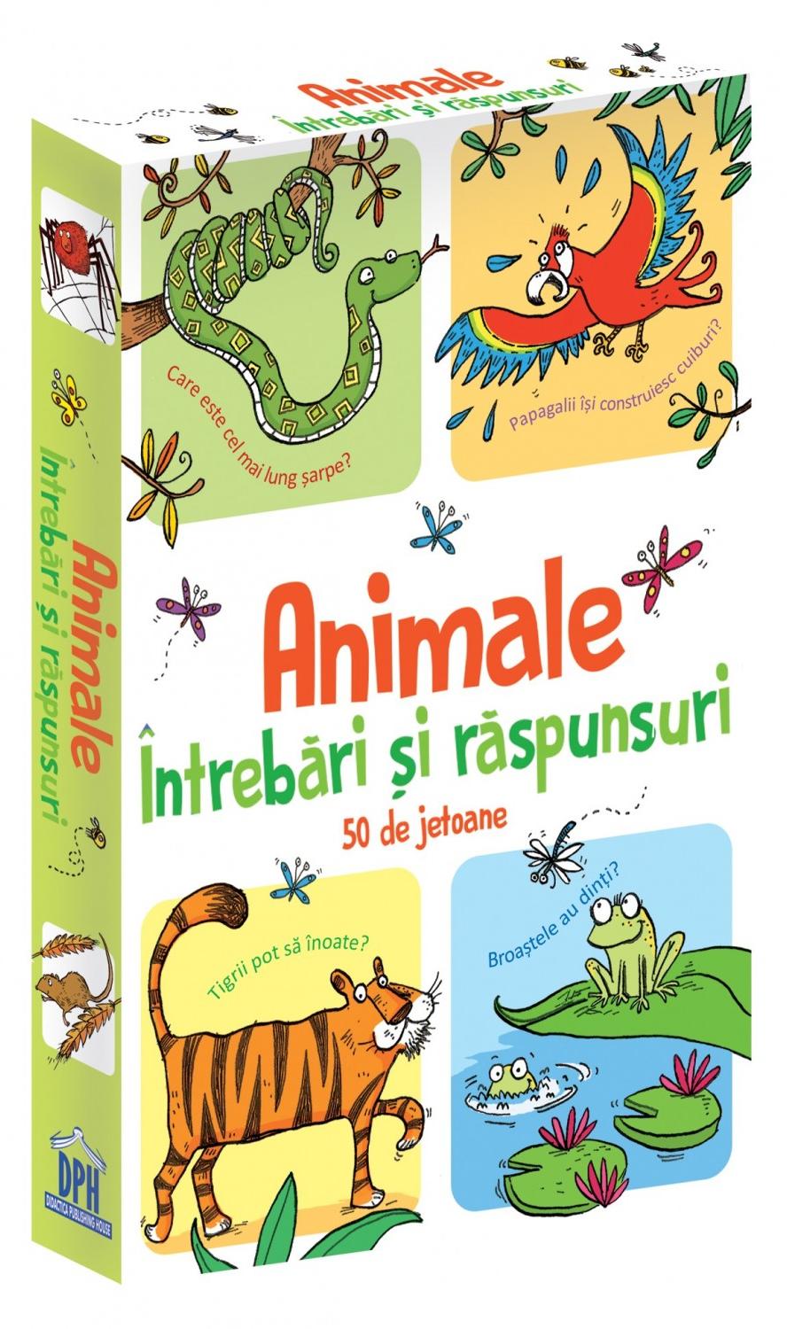 Animale. Intrebari si raspunsuri. 50 de jetoane