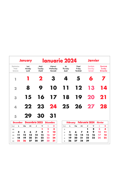 CALENDAR 2024 MAXI CALENDAR DE BIROU