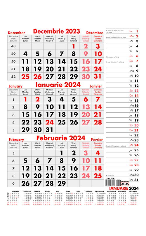 CALENDAR 2024 TRIPTIC PLANNER 12 FILE
