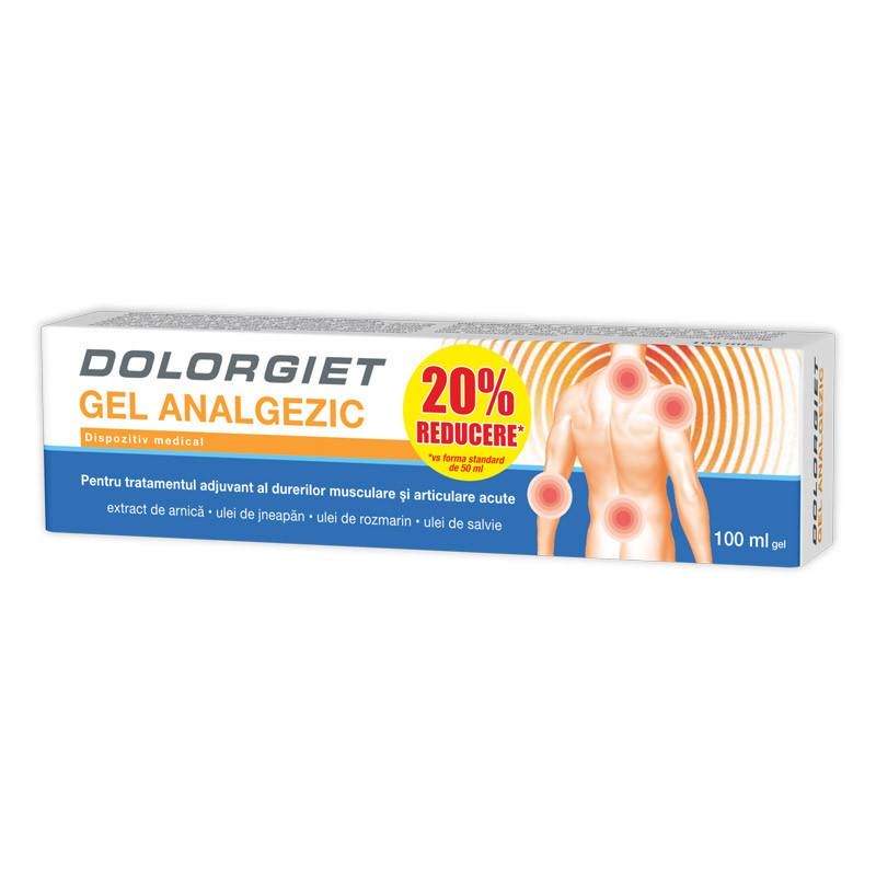 Dolorgiet gel | Pentru entorse, contuzii, dureri musculare si articulare