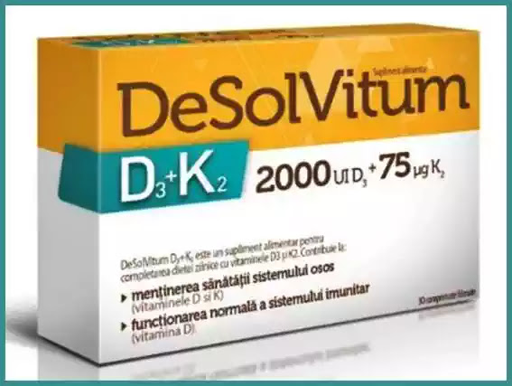 Desolvitum Vitamina D3 K2 30 Comprimate Farmacia Dav