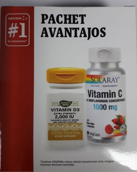 Secom Vitamina C 1000 Mg 30 Capsule Vitamina D3 00 30