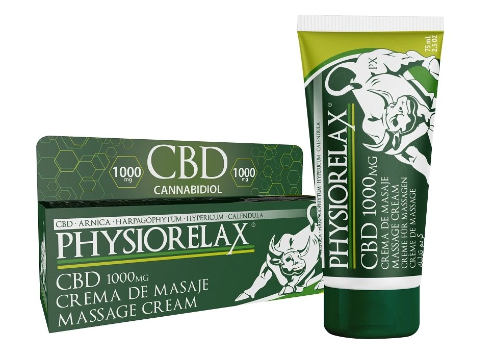 Crema antiinflamatoare pentru masaj cu CBD, Physiorelax CBD 1000mg, 75 ml