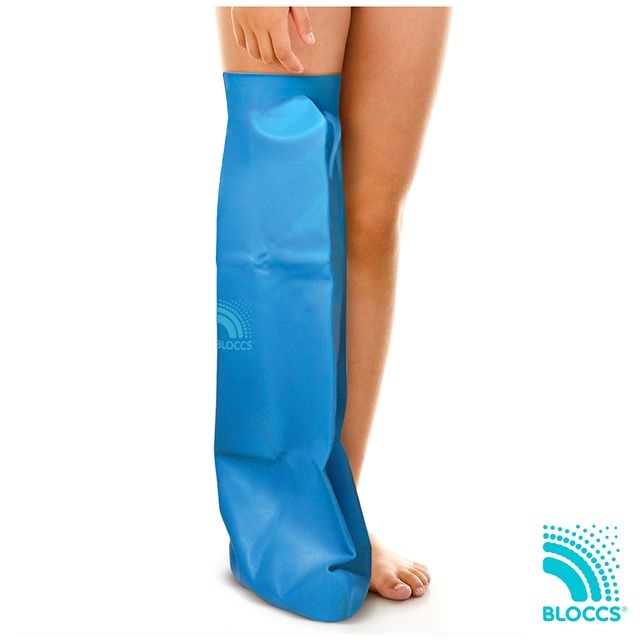 Protectie Bloccs pentru bandaj si ghips de picior, pentru copii, marime XL, lungime 77cm, circumferinta picior 43-58cm