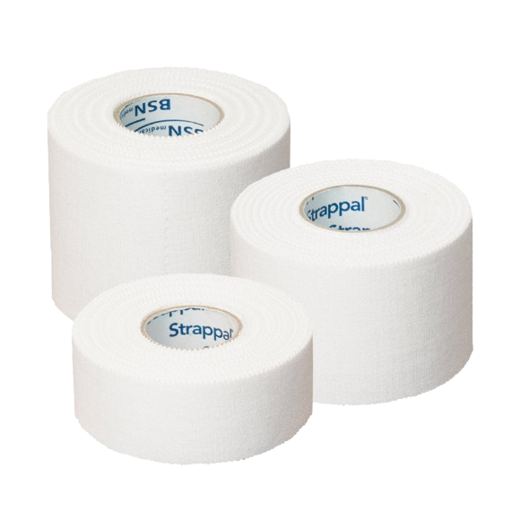 Banda adeziva rigida hipoalergenica cu oxid de zinc Strappal 4cm x 10m Alb