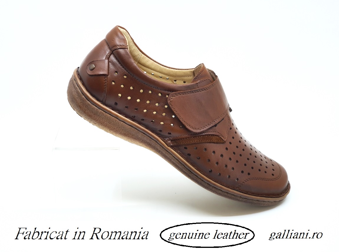 Concession Immorality buy Pantofi casual barbati piele naturala perforata-fabricat in  Romania-galliani.ro.