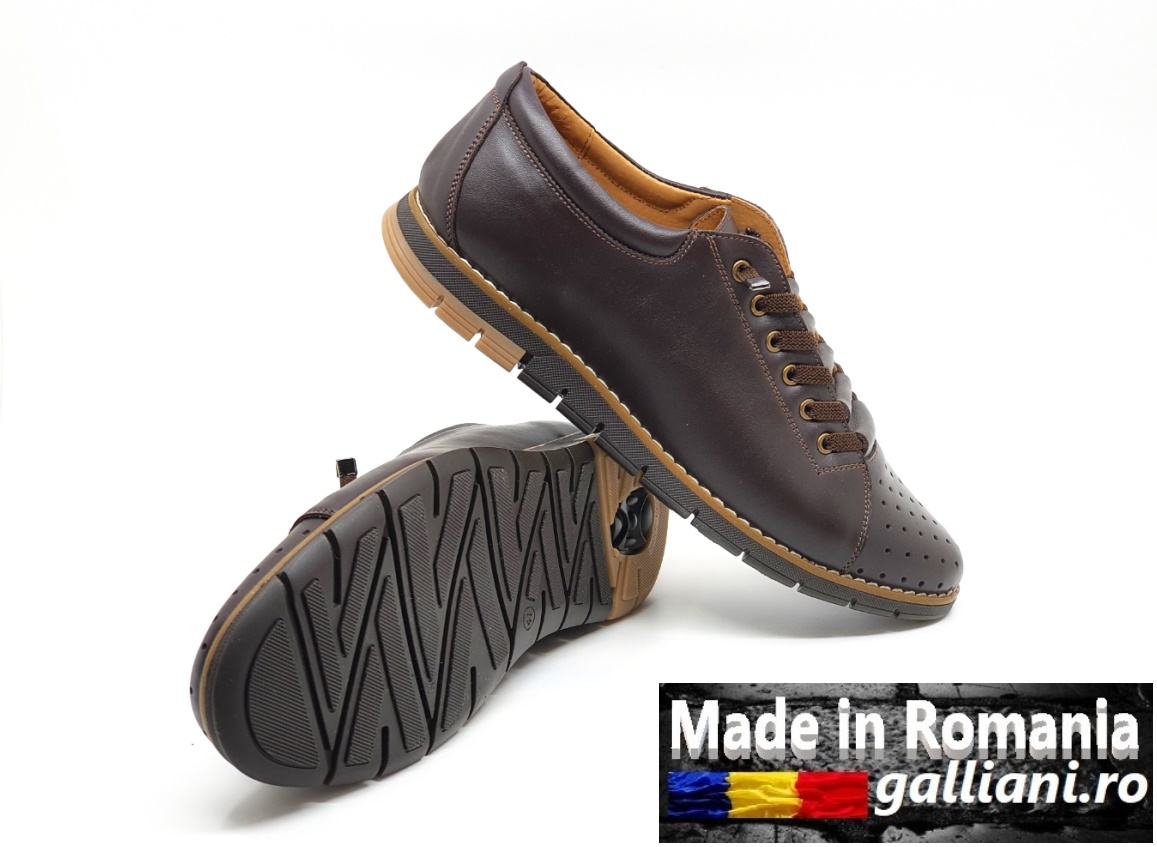 Substanţial scânteie in medie  Pantofi casualbarbati-piele naturala-fabricat in Romania-galliani.ro  pantofi casual maro
