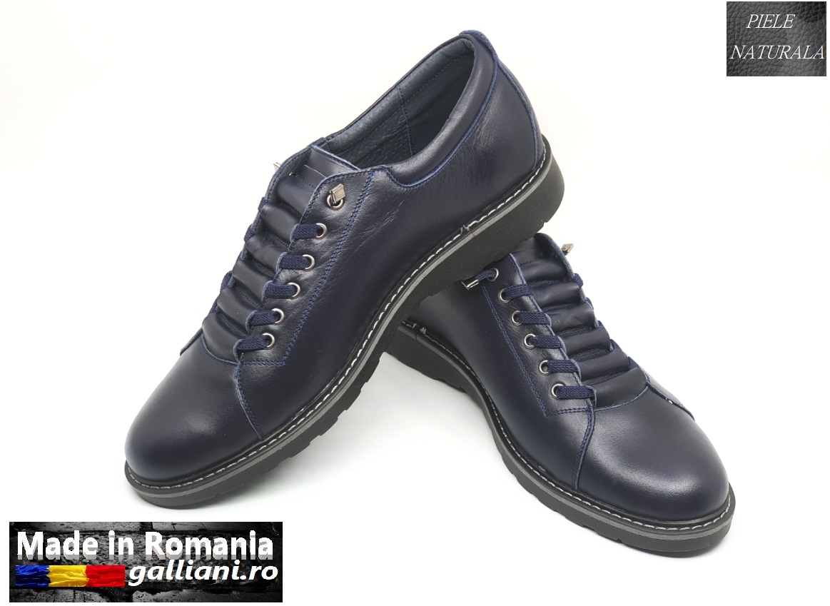 period Portal extend Pantofi casual barbati-piele naturala-fabricat in Romania-galliani.ro  pantofi bleumarin din piele