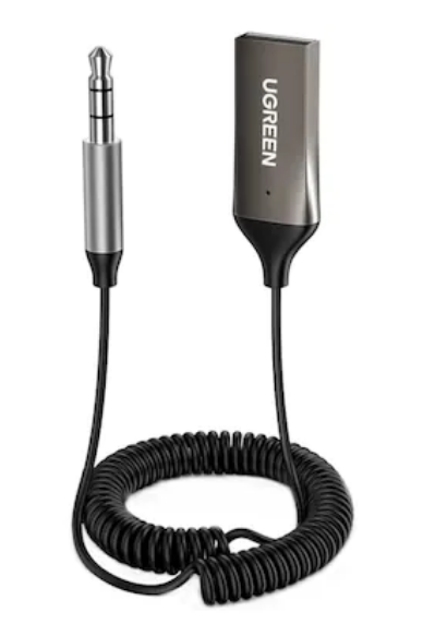 ADAPTOR Bluetooth Jack 3.5 Ugreen, "CM309" alimentare USB, microfon inclus, convertor audio wireless, versiune bluetooth 5.0, negru "70601" (include TV 0.18lei) - 6957303876013