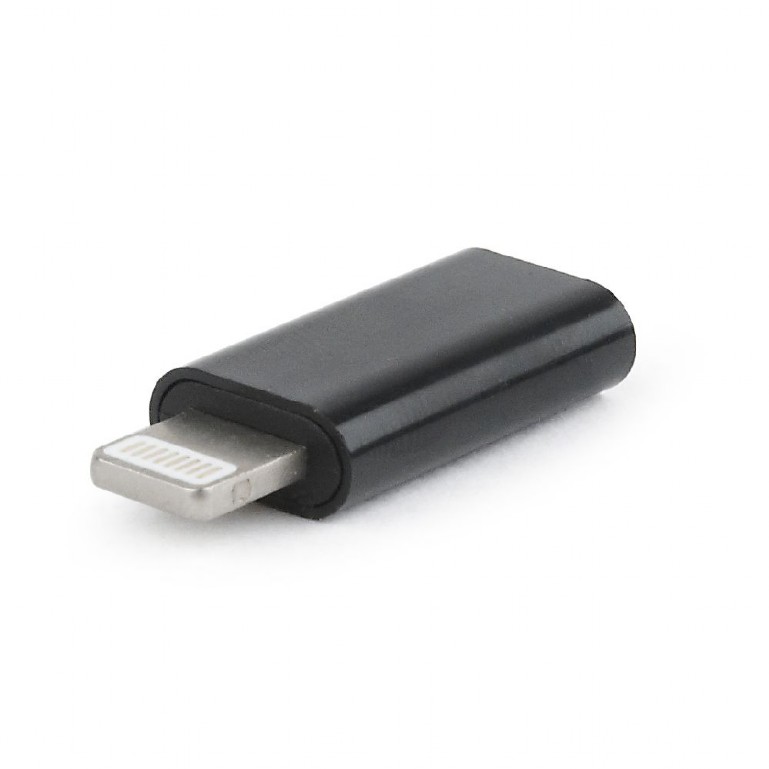 ADAPTOR GEMBIRD, pt. smartphone, Lightning (T) la USB Type-C (M), negru, "A-USB-CF8PM-01" (include TV 0.06 lei)