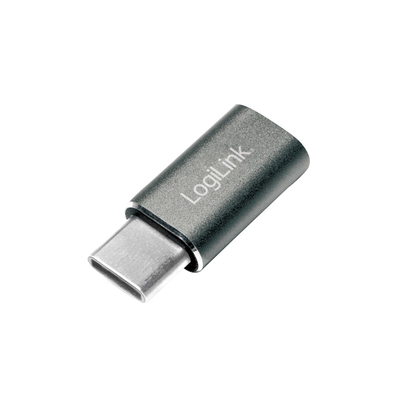 ADAPTOR LOGILINK, pt. smartphone, USB 3.0, USB Type-C (T) la Micro-USB (M), argintiu, "AU0041" (include TV 0.06 lei)