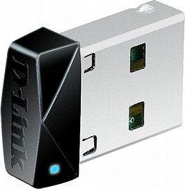 ADAPTOR RETEA D-LINK pico, extern wireless 2.4 GHz, USB 2.0, port, 150 Mbps, antena interna x 1, "DWA-121" (include TV 0.18lei)