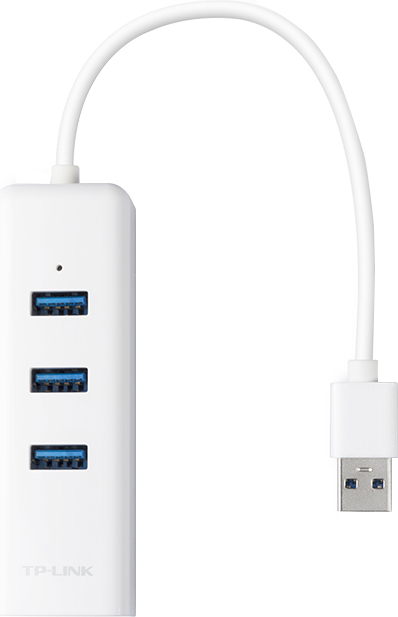 ADAPTOR RETEA TP-LINK , extern, USB 3.0, port RJ-45 | USB 3.0 x 3, 1000 Mbps, "UE330" (include TV 0.18lei)