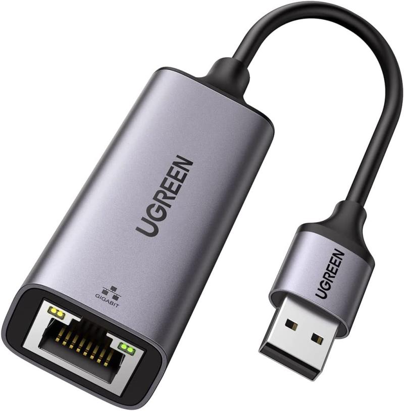 ADAPTOR RETEA Ugreen, "CM209" extern, USB 3.0(T) la port Gigabit RJ-45, negru "50922" (include TV 0.18lei) - 6957303859221