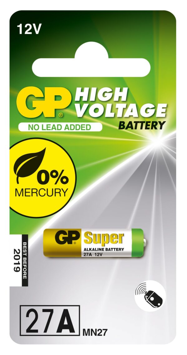 Baterie GP Batteries, Super Alcalina (27A) 12V alcalina, blister 1 buc. "GP27AF-2C1" "GPPBA27AF000" - 29820 (include TV 0.08lei)