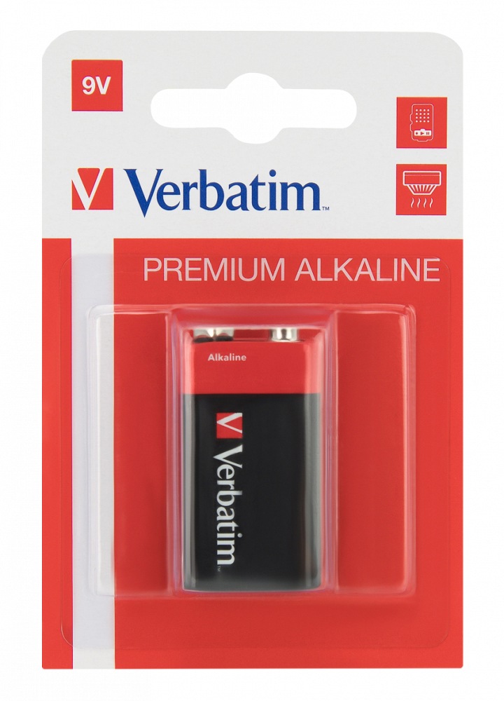 BATERIE VERBATIM 9V (9V), alcalina, 1 buc., "49924" (include TV 0.08lei)