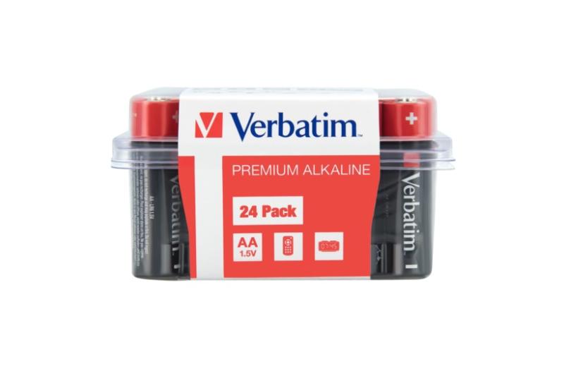 BATERIE VERBATIM  AA (R6), 1.5V alcalina, 24 buc., "49505" (include TV 0.96lei)