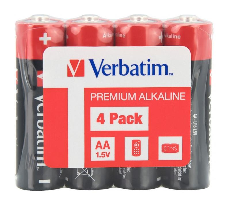 BATERIE VERBATIM  AA (R6), 1.5V alcalina,  4 buc., shrink wrap "49501" (include TV 0.32lei)