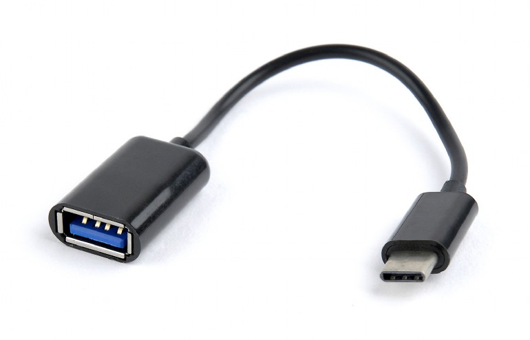 CABLU adaptor OTG GEMBIRD, pt. smartphone, USB 2.0 Type-C (T) la USB 2.0 (M), 20cm, asigura conectarea telef. la o tastatura, mouse, HUB, stick, etc., negru, "A-OTG-CMAF2-01" (include TV 0.06 lei)
