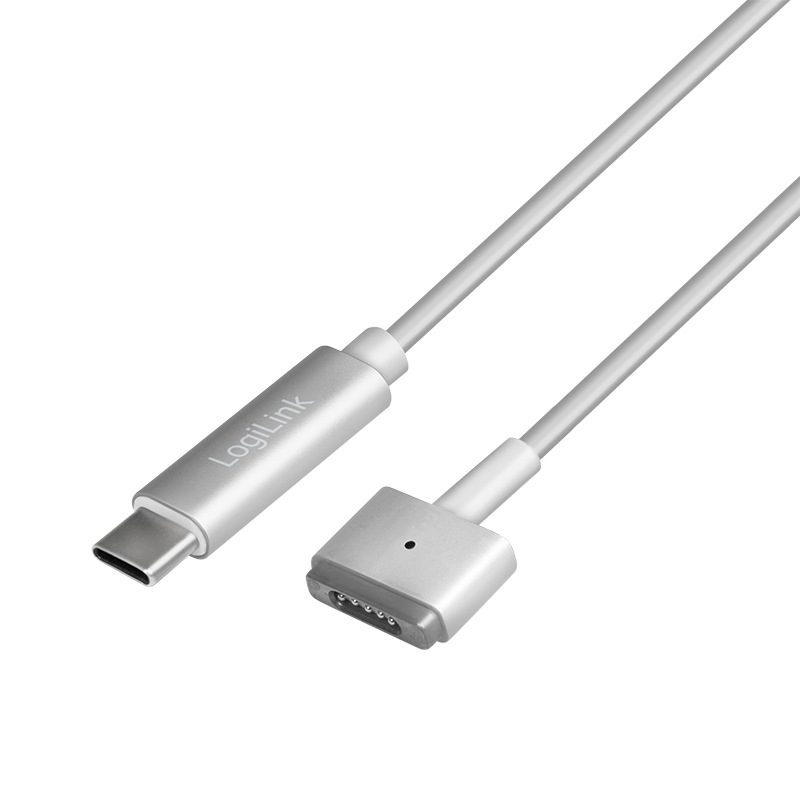 CABLU alimentare LOGILINK, pt. notebook Apple, USB Type-C (T) la Apple MagSafe2 (T), 1.8m, argintiu, "PA0226" (include TV 0.8lei)