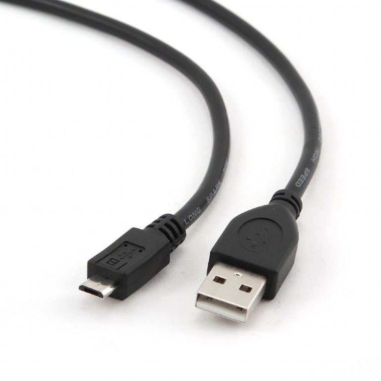 CABLU alimentare si date GEMBIRD, pt. smartphone, USB 2.0 (T) la Micro-USB 2.0 (T), 0.1m, black, "CCP-mUSB2-AMBM-0.1M" (include TV 0.06 lei)