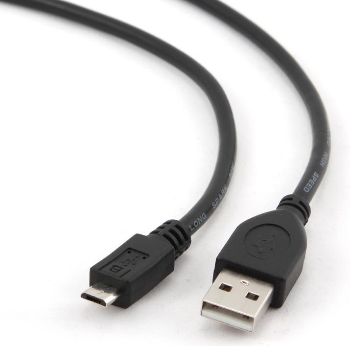 CABLU alimentare si date GEMBIRD, pt. smartphone, USB 2.0 (T) la Micro-USB 2.0 (T), 0.5m, negru, "CCP-mUSB2-AMBM-0.5M" (include TV 0.06 lei)