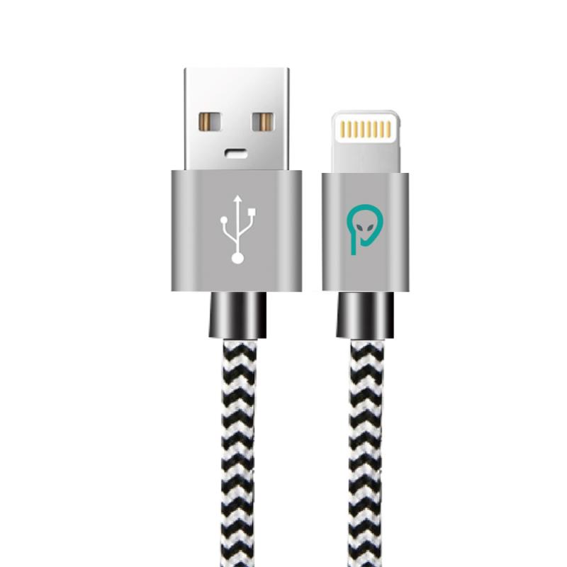 CABLU alimentare si date SPACER, pt. smartphone, USB 2.0 (T) la Lightning (T), braided, retail pack, 1.8m, zebra,"SPDC-LIGHT-BRD-ZBR-1.8" (include TV 0.06 lei)