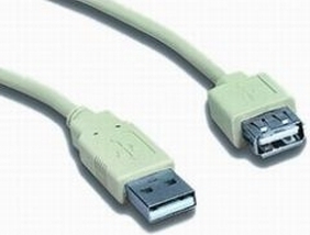 CABLU USB GEMBIRD prelungitor, USB 2.0 (T) la USB 2.0 (M), 0.75m, alb, "CC-USB2-AMAF-75CM/300" (include TV 0.06 lei)