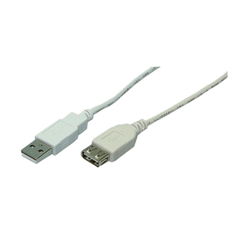 CABLU USB LOGILINK prelungitor, USB 2.0 (T) la USB 2.0 (M), 3m, gri, "CU0011" (include TV 0.06 lei)