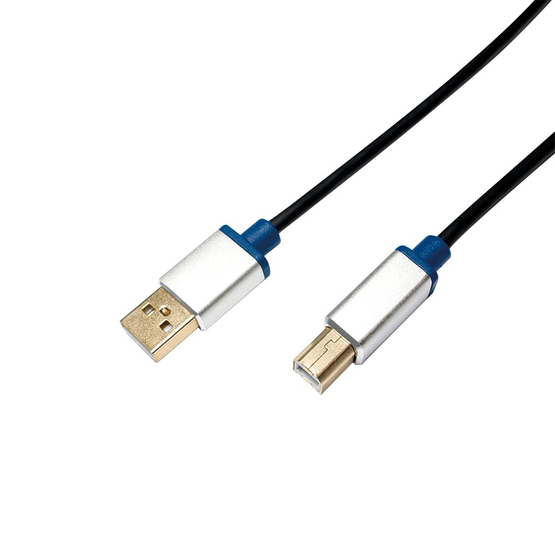 CABLU USB LOGILINK pt. imprimanta, USB 2.0 (T) la USB 2.0 Type-B (T), 2m, premium, conectori auriti, black, "BUAB220" (include TV 0.18lei)