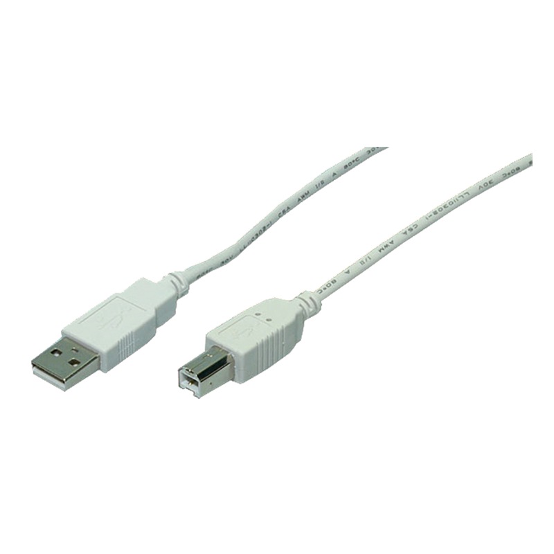 CABLU USB LOGILINK pt. imprimanta, USB 2.0 (T) la USB 2.0 Type-B (T), 5m, gri, "CU0009" (include TV 0.18lei)