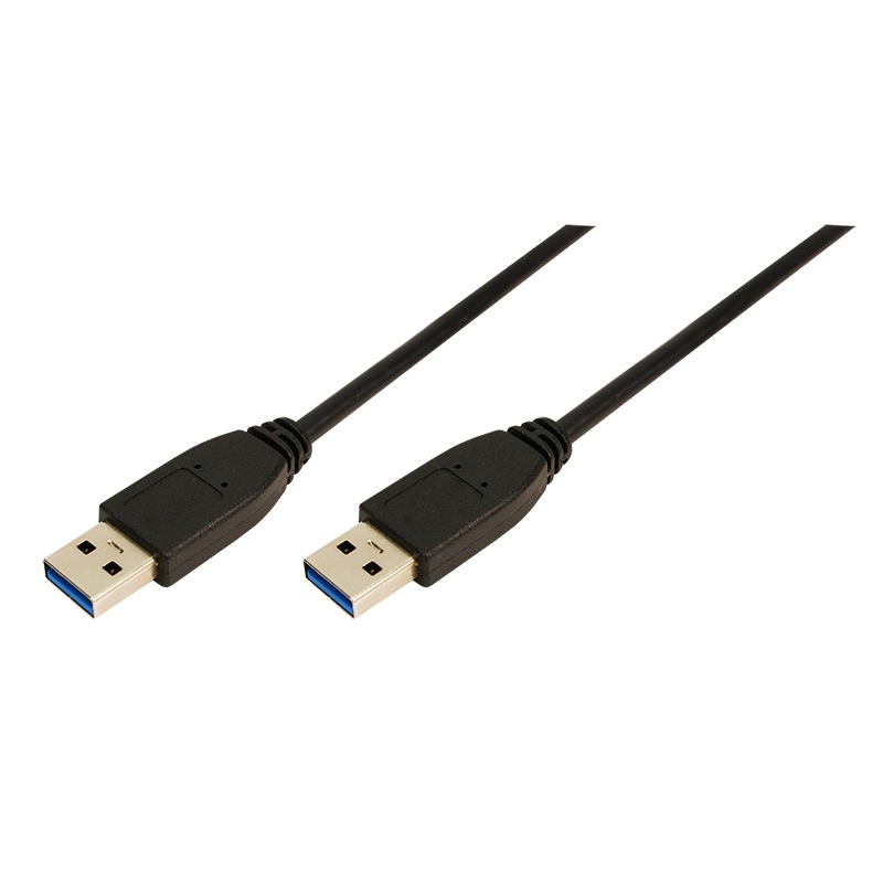 CABLU USB LOGILINK, USB 3.0 (T) la USB 3.0 (T), 1m, black, "CU0038" (include TV 0.06 lei)