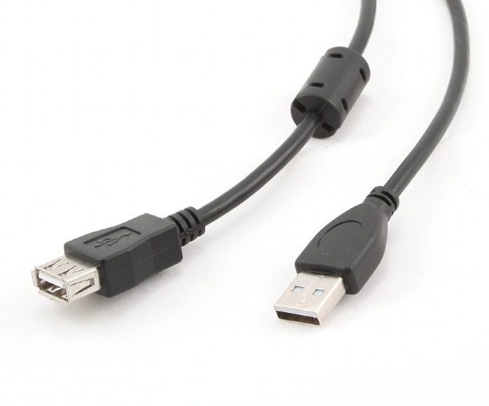 CABLU USB SPACER prelungitor, USB 2.0 (T) la USB 2.0 (M), 1.8m, black "SPC-USB-AMAF-6" 261903 (include TV 0.18lei)